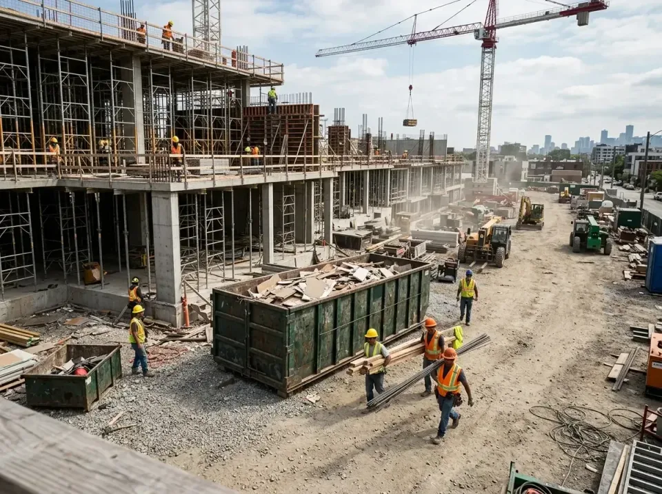 commercial-construction-site-w-002 — frequently asked questions, Low Cost Construction Dumpster Rental in Dublin, CA